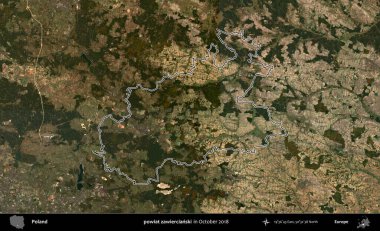 powiat zawiercianski. Polonya 'nın idari bölgesini, Ekim 2018' de çekilen Kopernik Nöbetçi karolarından oluşan bir uydu görüntüsüne göre özetledik.