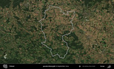 powiat zlotoryjski. Eylül 2024 'te çekilen Kopernik Nöbetçi karolarından oluşan bir uydu görüntüsünde Polonya' nın idari bölgesinin ana hatları belirlendi