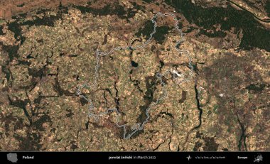 powiat zninski. Polonya 'nın idari bölgesini Mart 2022' de çekilen Kopernik Sentinel karolarından oluşan bir uydu görüntüsü ile özetledik.
