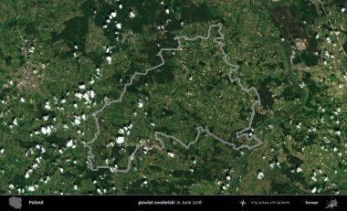 powiat zwolenski. Polonya 'nın idari bölgesini Haziran 2018' de çekilen Kopernik Nöbetçi karolarından oluşan bir uydu görüntüsüne göre özetledik.