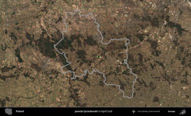 powiat zyrardowski. Polonya 'nın idari bölgesini, Nisan 2018' de çekilen Kopernik Nöbetçi karolarından oluşan bir uydu görüntüsüne göre özetledik.