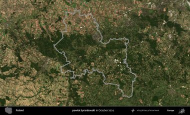 powiat zyrardowski. Polonya 'nın idari bölgesini, Ekim 2024' te çekilen Kopernik Nöbetçi karolarından oluşan bir uydu görüntüsüne göre özetledik.