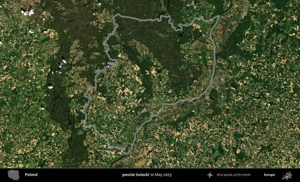 powiat swiecki. Polonya 'nın idari bölgesini Mayıs 2023' te çekilen Kopernik Nöbetçi karolarından oluşan bir uydu görüntüsüne göre özetledik.