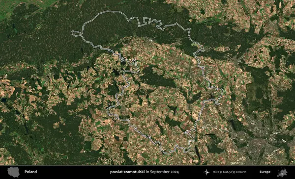 powiat szamotulski. Eylül 2024 'te çekilen Kopernik Nöbetçi karolarından oluşan bir uydu görüntüsünde Polonya' nın idari bölgesinin ana hatları belirlendi