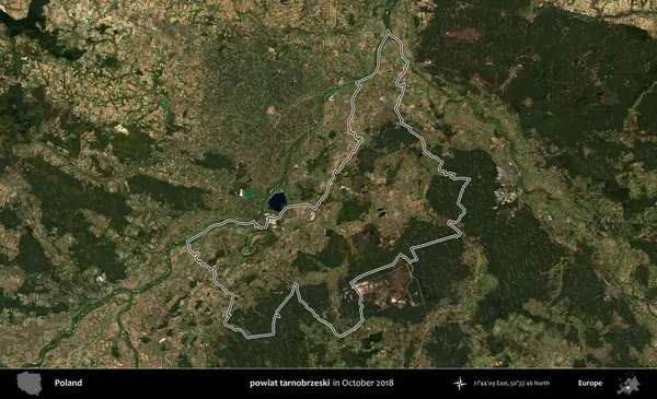 powiat tarnobrzeski. Polonya 'nın idari bölgesini, Ekim 2018' de çekilen Kopernik Nöbetçi karolarından oluşan bir uydu görüntüsüne göre özetledik.