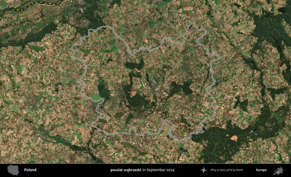 powiat wabrzeski. Eylül 2024 'te çekilen Kopernik Nöbetçi karolarından oluşan bir uydu görüntüsünde Polonya' nın idari bölgesinin ana hatları belirlendi