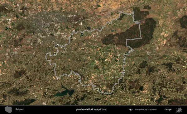powiat wielicki. Polonya 'nın idari bölgesini Nisan 2020' de çekilen Kopernik Nöbetçi karolarından oluşan bir uydu görüntüsüne göre özetledik.