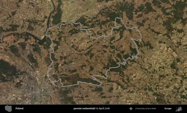 powiat wolominski. Polonya 'nın idari bölgesini, Nisan 2018' de çekilen Kopernik Nöbetçi karolarından oluşan bir uydu görüntüsüne göre özetledik.