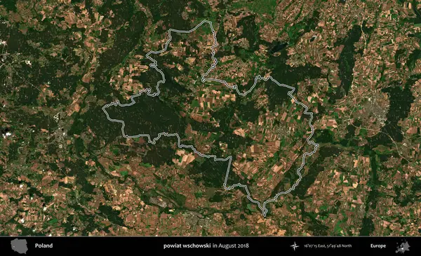powiat wschowski. Polonya 'nın idari bölgesini Ağustos 2018' de çekilen Kopernik Nöbetçi karolarından oluşan bir uydu görüntüsüne göre özetledik.