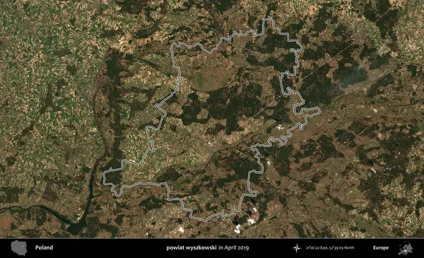 powiat wyszkowski. Polonya 'nın idari bölgesini Nisan 2019' da çekilen Kopernik Nöbetçi karolarından oluşan bir uydu görüntüsüne göre özetledik.