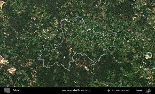 powiat zaganski. Polonya 'nın idari bölgesini Haziran 2023' te çekilen Kopernik Sentinel karolarından oluşan bir uydu görüntüsü ile özetledik.