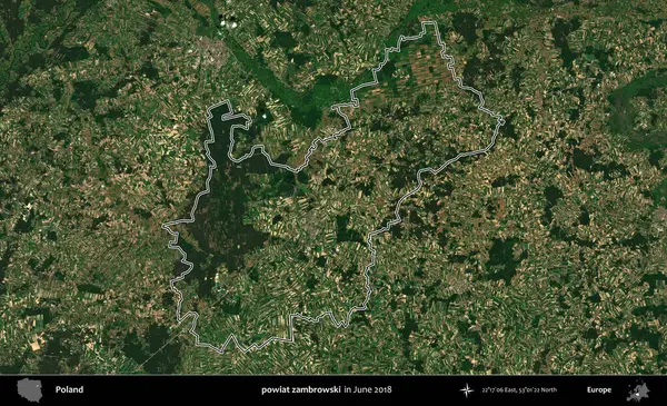 powiat zambrowski. Polonya 'nın idari bölgesini Haziran 2018' de çekilen Kopernik Nöbetçi karolarından oluşan bir uydu görüntüsüne göre özetledik.