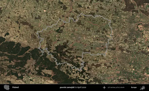 powiat zamojski. Polonya 'nın idari bölgesini Nisan 2020' de çekilen Kopernik Nöbetçi karolarından oluşan bir uydu görüntüsüne göre özetledik.