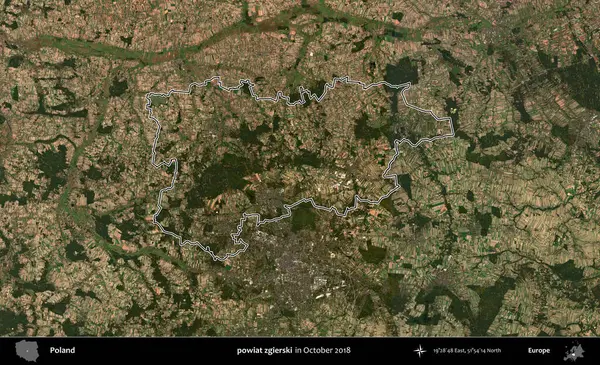 powiat zgierski. Polonya 'nın idari bölgesini, Ekim 2018' de çekilen Kopernik Nöbetçi karolarından oluşan bir uydu görüntüsüne göre özetledik.