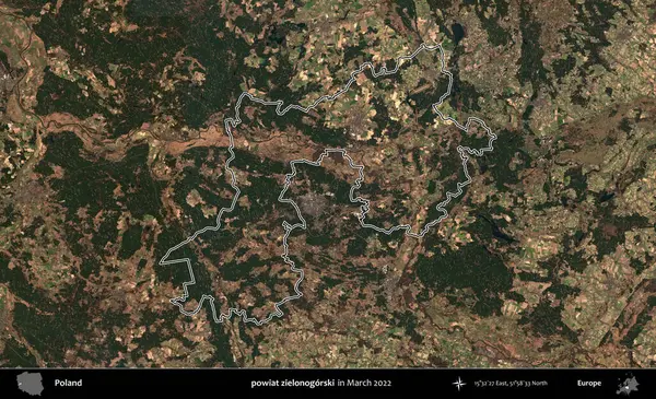 powiat zielonogorski. Polonya 'nın idari bölgesini Mart 2022' de çekilen Kopernik Sentinel karolarından oluşan bir uydu görüntüsü ile özetledik.