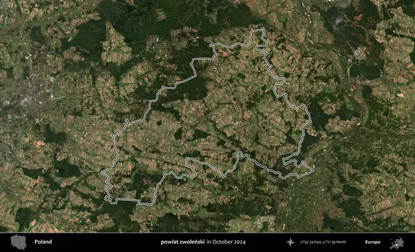 powiat zwolenski. Polonya 'nın idari bölgesini, Ekim 2024' te çekilen Kopernik Nöbetçi karolarından oluşan bir uydu görüntüsüne göre özetledik.