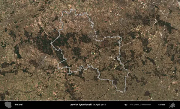 powiat zyrardowski. Polonya 'nın idari bölgesini, Nisan 2018' de çekilen Kopernik Nöbetçi karolarından oluşan bir uydu görüntüsüne göre özetledik.