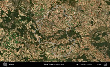 powiat sredzki. Polonya 'nın idari bölgesini, Ekim 2018' de çekilen Kopernik Nöbetçi karolarından oluşan bir uydu görüntüsüne göre özetledik.