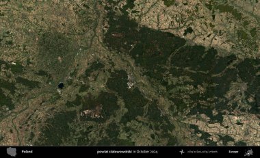 powiat stalowowolski. Polonya 'nın idari bölgesi, Kopernik Sentinel' in Ekim 2024 'te çekilmiş uydu görüntüsü üzerine kurulmuştur.