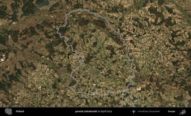 powiat sokolowski. Polonya 'nın idari bölgesini Nisan 2019' da çekilen Kopernik Nöbetçi karolarından oluşan bir uydu görüntüsüne göre özetledik.