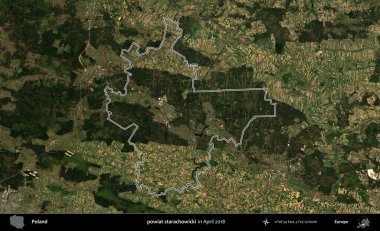 powiat starachowicki. Polonya 'nın idari bölgesini, Nisan 2018' de çekilen Kopernik Nöbetçi karolarından oluşan bir uydu görüntüsüne göre özetledik.