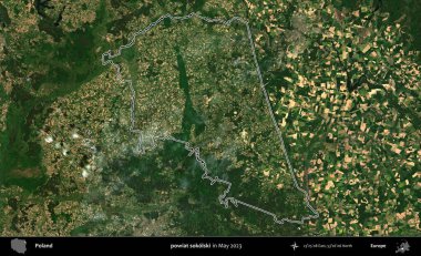 powiat sokolski. Polonya 'nın idari bölgesini Mayıs 2023' te çekilen Kopernik Nöbetçi karolarından oluşan bir uydu görüntüsüne göre özetledik.