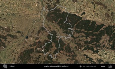 powiat stalowowolski. Polonya 'nın idari bölgesini Nisan 2020' de çekilen Kopernik Nöbetçi karolarından oluşan bir uydu görüntüsüne göre özetledik.