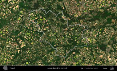 powiat sremski. Mayıs 2018 'de çekilen Kopernik Nöbetçi karolarından oluşan bir uydu görüntüsü üzerine Polonya' nın idari bölgesinin ana hatlarını belirledik.