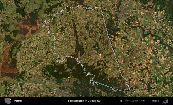 powiat sokolski. Polonya 'nın idari bölgesini, Ekim 2021' de çekilen Kopernik Nöbetçi karolarından oluşan bir uydu görüntüsüne göre özetledik.