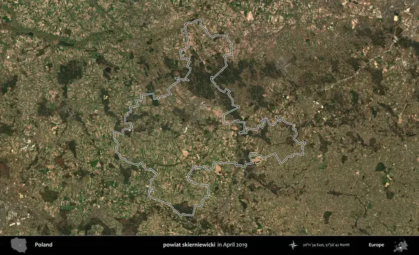 powiat skierniewicki. Polonya 'nın idari bölgesini Nisan 2019' da çekilen Kopernik Nöbetçi karolarından oluşan bir uydu görüntüsüne göre özetledik.