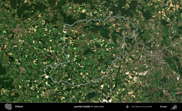 powiat sredzki. Polonya 'nın idari bölgesini Haziran 2021' de çekilen Kopernik Sentinel karolarından oluşan bir uydu görüntüsü ile özetledik.