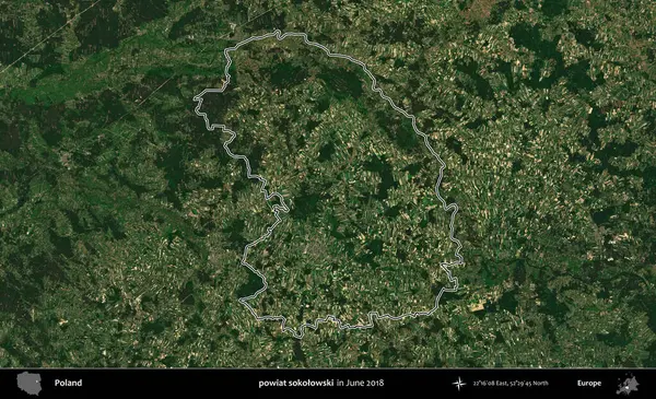powiat sokolowski. Polonya 'nın idari bölgesini Haziran 2018' de çekilen Kopernik Nöbetçi karolarından oluşan bir uydu görüntüsüne göre özetledik.