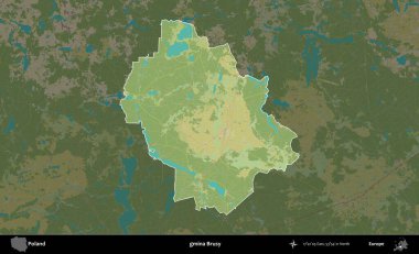 Özel bir komün. Polonya 'nın idari alanı karanlık bir OpenStreetMap İnsani Haritası' na vurgulandı ve özetlendi