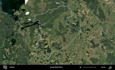 Biala Piska Komünü. Polonya 'nın idari bölgesi B uydusundan alınan görüntülerle özetlendi