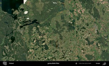 Biala Piska Komünü. Polonya 'nın idari bölgesinde B uydusu görüntüleri