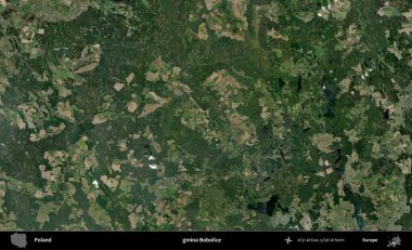 Bobolice Komünü. Polonya 'nın idari bölgesinde B uydusu görüntüleri