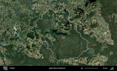 Borne Sulinowo Komünü. Polonya 'nın idari bölgesi B uydusundan alınan görüntülerle özetlendi