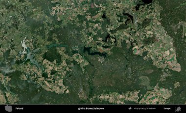 Borne Sulinowo Komünü. Polonya 'nın idari bölgesinde B uydusu görüntüleri