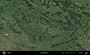 Buski Bölgesi. Polonya 'nın idari bölgesinde B uydusu görüntüleri