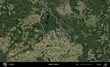 Chojnice Komünü. Polonya 'nın idari bölgesi B uydusundan alınan görüntülerle özetlendi