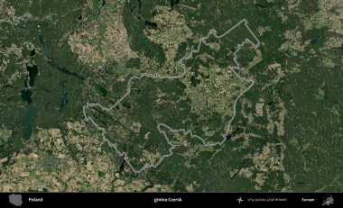 Czersk Komünü. Polonya 'nın idari bölgesi B uydusundan alınan görüntülerle özetlendi