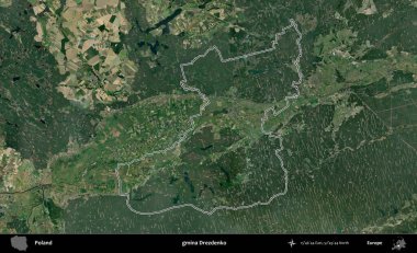 Drezdenko Komünü. Polonya 'nın idari bölgesi B uydusundan alınan görüntülerle özetlendi