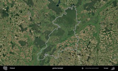Goniadz Komünü. Polonya 'nın idari bölgesi B uydusundan alınan görüntülerle özetlendi