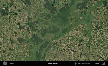 Goniadz Komünü. Polonya 'nın idari bölgesinde B uydusu görüntüleri