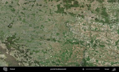 Hrubieszowski İlçesi. Polonya 'nın idari bölgesinde B uydusu görüntüleri