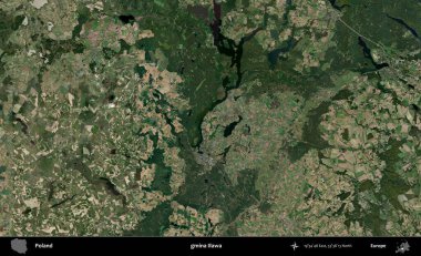 Ilawa Komünü. Polonya 'nın idari bölgesinde B uydusu görüntüleri