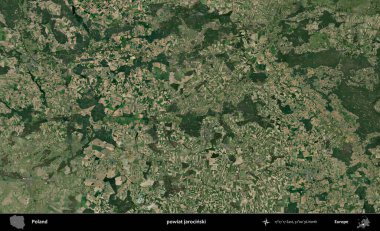 Jarocinski İlçesi. Polonya 'nın idari bölgesinde B uydusu görüntüleri