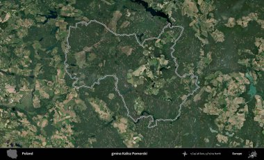 Kalisz Pomorski Komünü. Polonya 'nın idari bölgesi B uydusundan alınan görüntülerle özetlendi