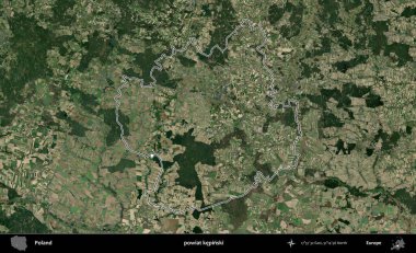 Kepinski İlçesi. Polonya 'nın idari bölgesi B uydusundan alınan görüntülerle özetlendi
