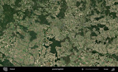 Kepinski İlçesi. Polonya 'nın idari bölgesinde B uydusu görüntüleri